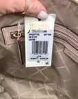 Michael Kors Soft Pink Leather Charlotte East West Top Zip Tote bag