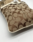 Coach Brown Canvas Fabric Crossbody Bag 40688