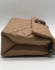Kurt Geiger Camel Brown London Quilted Leather Shoulder Bag