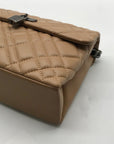 Kurt Geiger Camel Brown London Quilted Leather Shoulder Bag