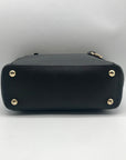 Michael Kors Black Saffiano Leather Charlotte Top-Zip Tote Bag