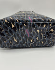 Consuela Blue Leopard Print Tote Bag