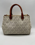 Michael Kors Cream Canvas Satchel