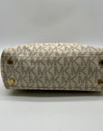 Michael Kors Cream Canvas Satchel