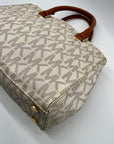 Michael Kors Cream Canvas Satchel