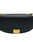 Rachel Zoe Black Faux Leather Rib Shoulder Bag