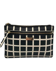 Kate Spade Black And Off-White Leather Laurel Way Tinie Wristlet