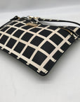 Kate Spade Black And Off-White Leather Laurel Way Tinie Wristlet