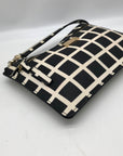 Kate Spade Black And Off-White Leather Laurel Way Tinie Wristlet