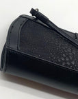 Stuart Weitzman Black Shimmer Framed Evening Clutch