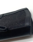 Stuart Weitzman Black Shimmer Framed Evening Clutch