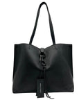 Rebecca Minkoff Black Pebbled Leather Megan Tote Bag