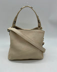 MMs Brands Beige Faux Leather Shoulder Bag