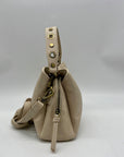 MMs Brands Beige Faux Leather Shoulder Bag