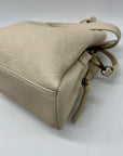MMs Brands Beige Faux Leather Shoulder Bag