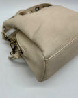 MMs Brands Beige Faux Leather Shoulder Bag