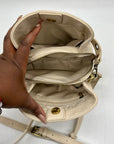 MMs Brands Beige Faux Leather Shoulder Bag