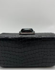 Kotur Black Snake Embossed Clutch