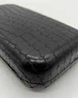 Kotur Black Snake Embossed Clutch