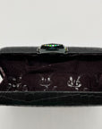 Kotur Black Snake Embossed Clutch