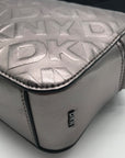 DKNY Metallic Silver Small Ashlyn Crossbody Camera Bag