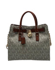 Michael Kors Brown & Vanilla Hamilton Large Tote