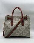Michael Kors Brown & Vanilla Hamilton Large Tote