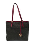 Michael Kors Brown Monogram Coated Canvas Jet Set Shoulder Bag