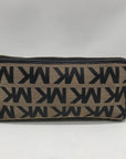 Michael Kors Tan And Black Monogram Canvas Wallet