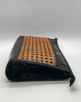 Black & Tan Patent Finish Pouch
