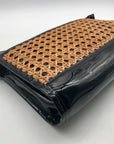 Black & Tan Patent Finish Pouch