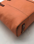 Dooney & Bourke Pale Orange Pebbled Leather Tote Bag