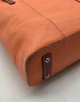Dooney & Bourke Pale Orange Pebbled Leather Tote Bag