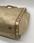Michael Kors Gold Studded Newbury Medium Chain Shoulder Bag