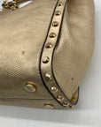 Michael Kors Gold Studded Newbury Medium Chain Shoulder Bag