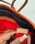 Dooney & Bourke Blue Leather Tote Bag