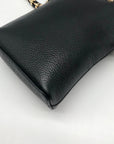 Michael Kors Black Leather Jet Set Charm North South Chain Phone Crossbody