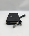 Michael Kors Black Monogram Canvas Fulton Wristlet