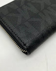 Michael Kors Black Monogram Canvas Fulton Wristlet