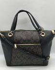 Coach Brown Monogram Canvas Kacey Convertible Satchel Bag C6230