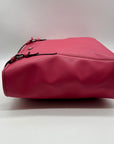 Coach Pink Saffiano Leather Zip Top Tote Bag F27349