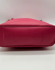 Coach Pink Saffiano Leather Zip Top Tote Bag F27349