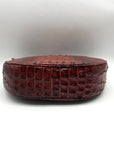 Brahmin Pecan Brown Croc-Embossed Leather Crossbody