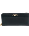 Michael Kors Black Leather Parker Large Travel Continental Wallet