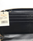 Michael Kors Black Leather Parker Large Travel Continental Wallet