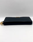 Michael Kors Black Leather Parker Large Travel Continental Wallet