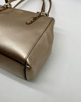 Coach Minetta Metallic Leather Shoulder Bag