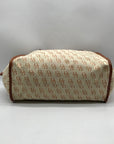 Dooney & Bourke Yellow/ Brown Monogram Canvas Tote With Wallet And Eyeglass Case