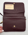 Buxton Burgundy Leather Crossbody Purse