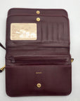 Buxton Burgundy Leather Crossbody Purse